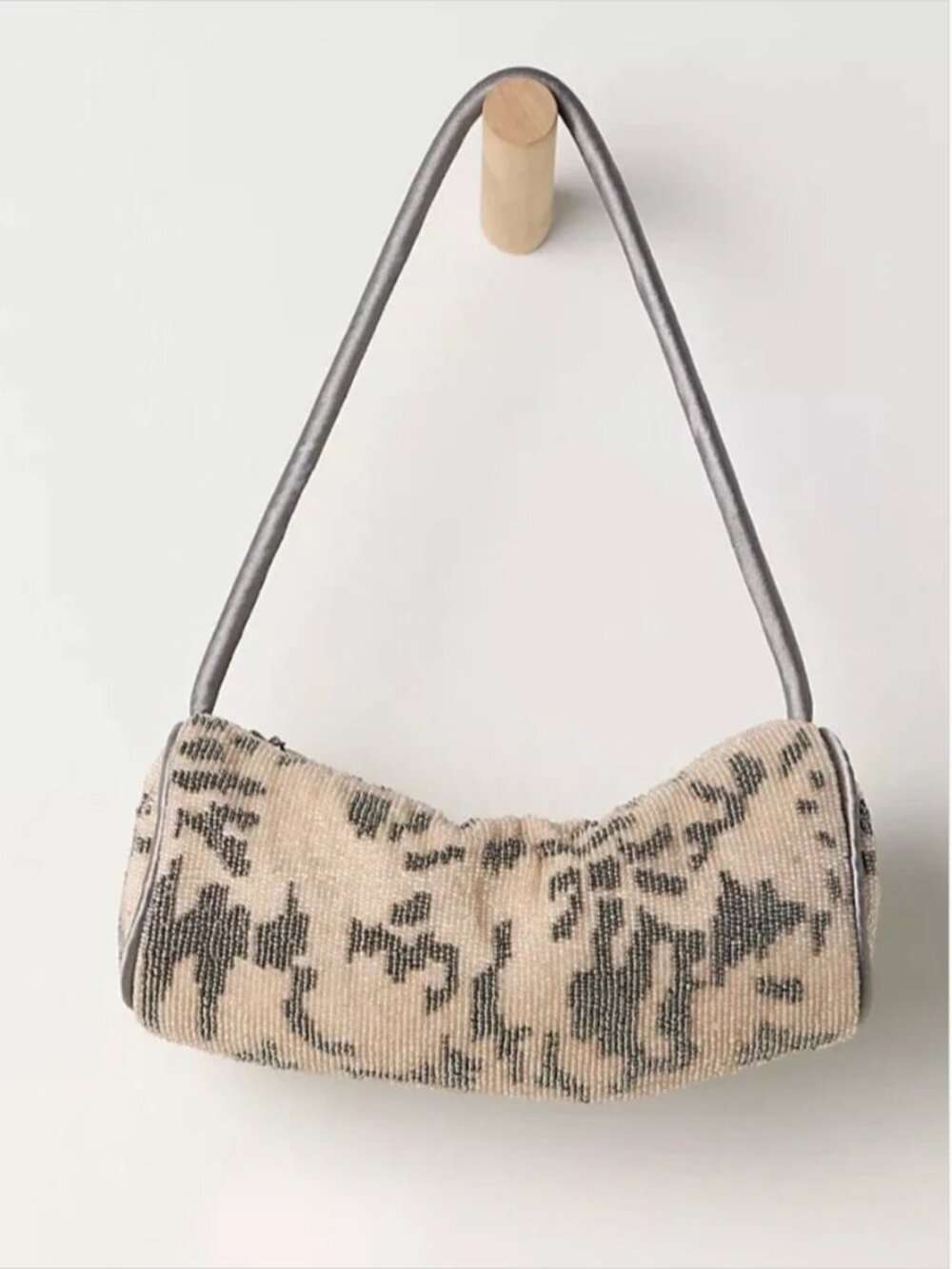 Free People NWT Bailey Beaded Barrel Mini Shoulder Bag